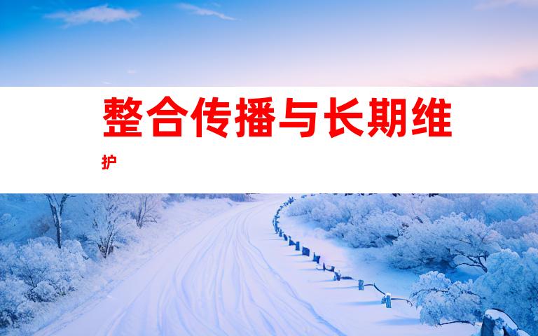 整合传播与长期维护