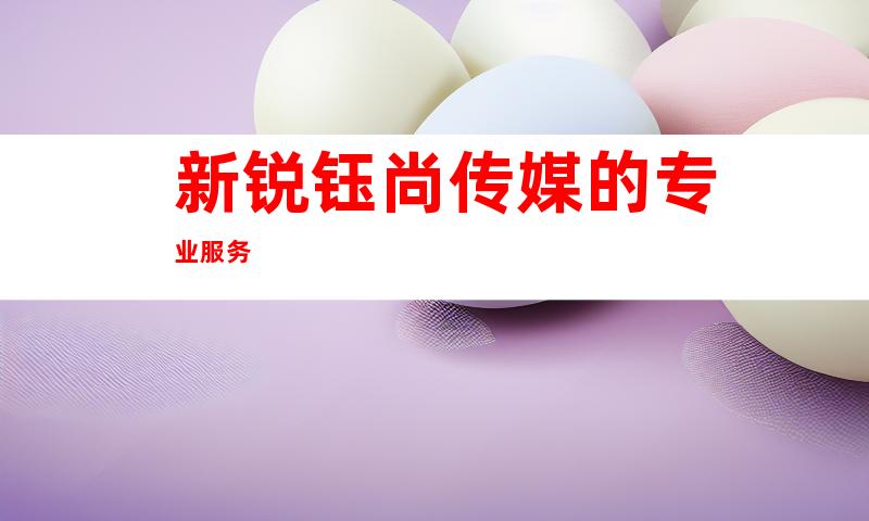 新锐钰尚传媒的专业服务