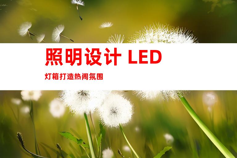 照明设计 LED灯箱打造热闹氛围