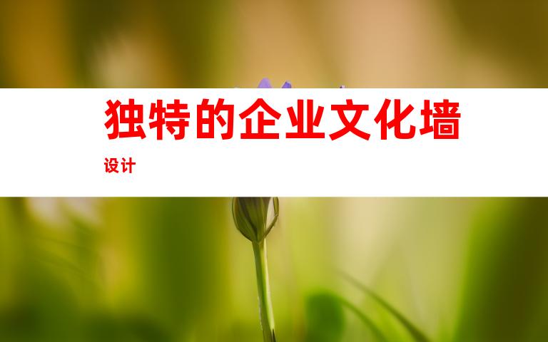 独特的企业文化墙设计
