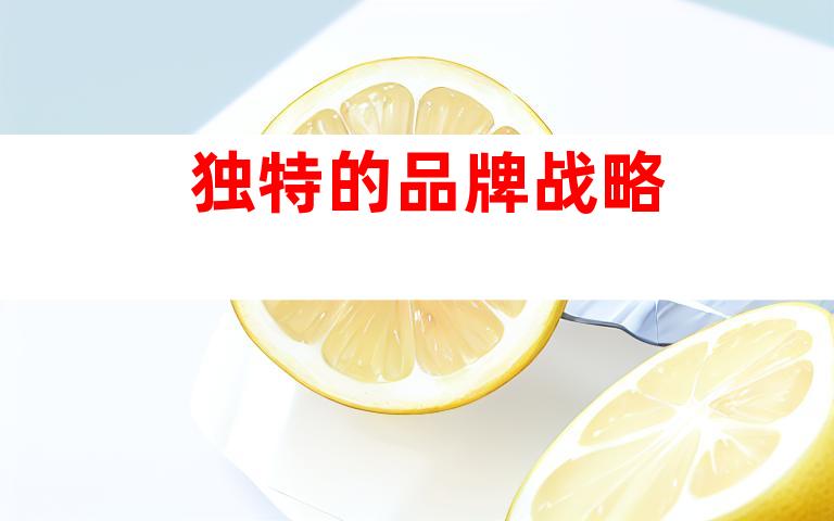 独特的品牌战略