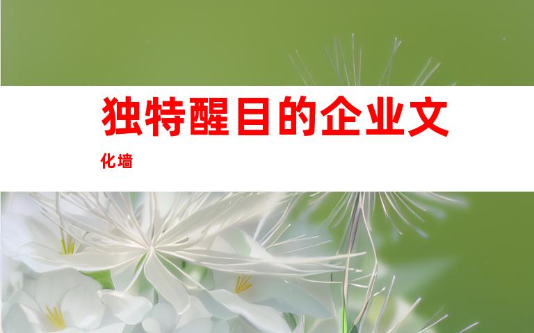 独特醒目的企业文化墙