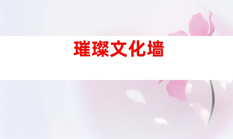 璀璨文化墙