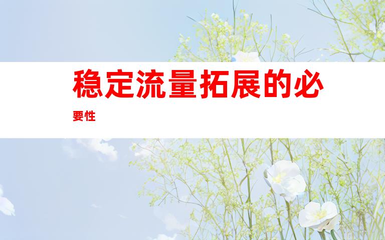 稳定流量拓展的必要性