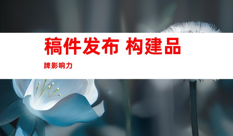 稿件发布 构建品牌影响力