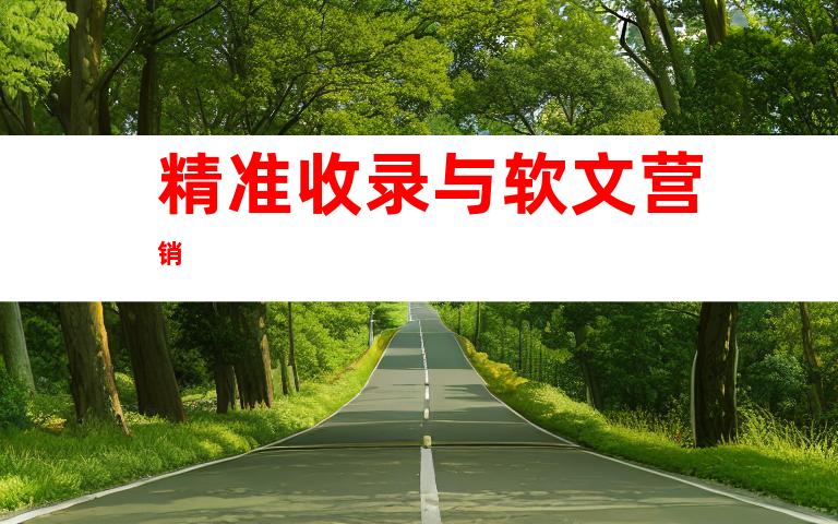 精准收录与软文营销