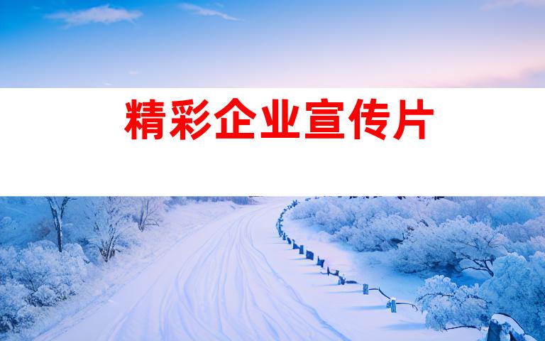 精彩企业宣传片