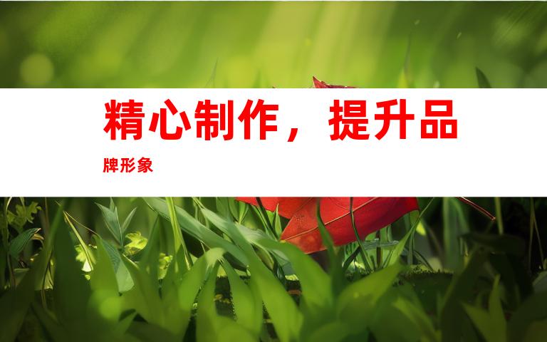 精心制作，提升品牌形象