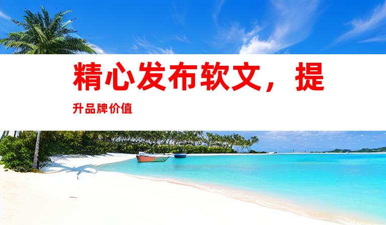 精心发布软文，提升品牌价值