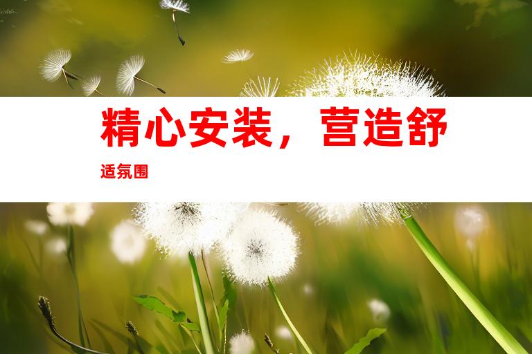 精心安装，营造舒适氛围
