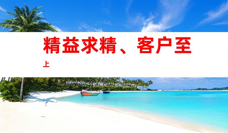 精益求精、客户至上