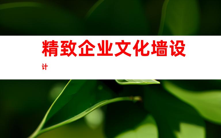 精致企业文化墙设计