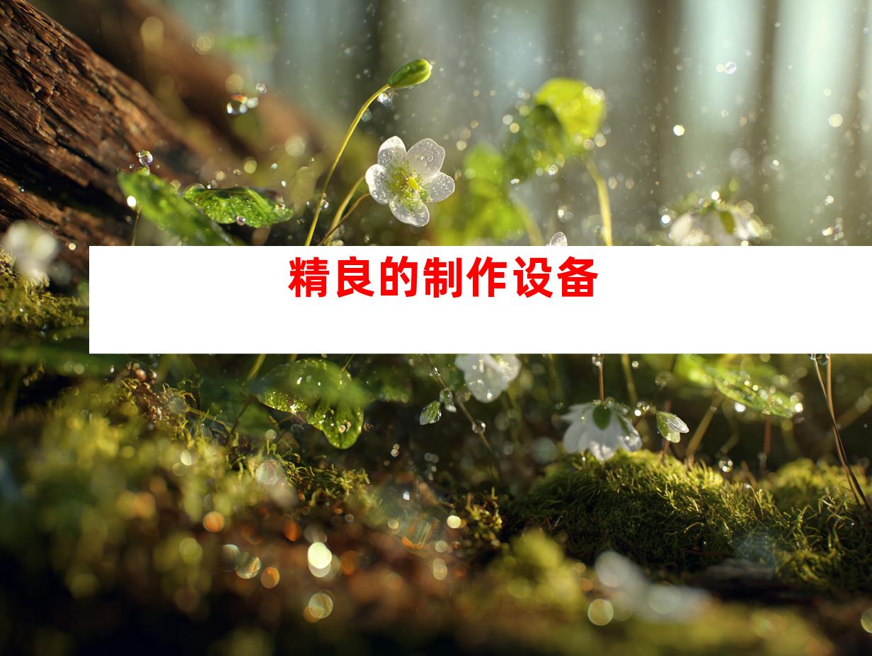 精良的制作设备