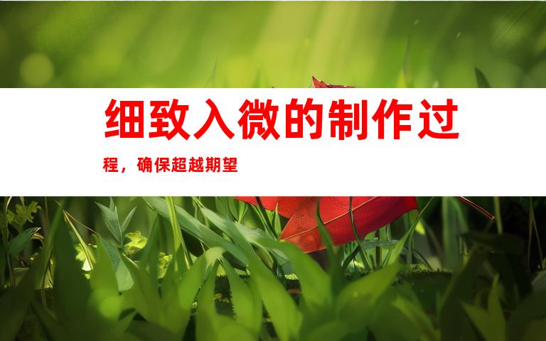 细致入微的制作过程，确保超越期望