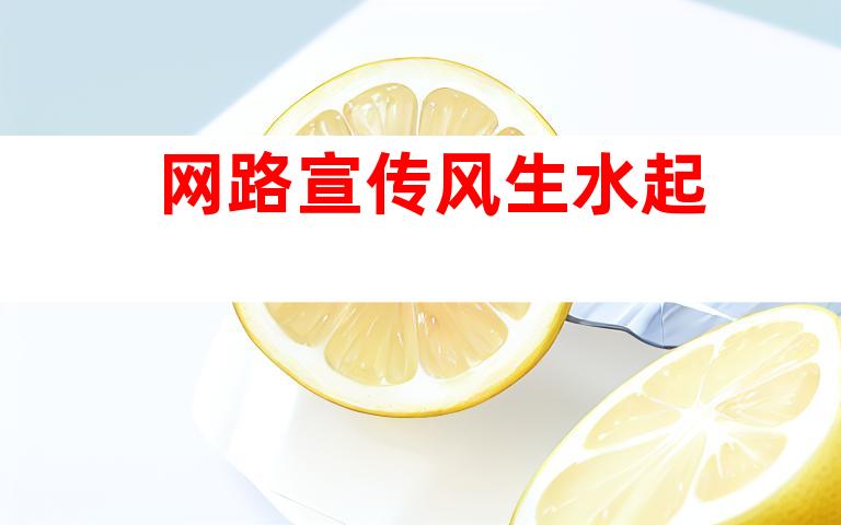 网路宣传风生水起