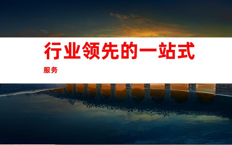 行业领先的一站式服务