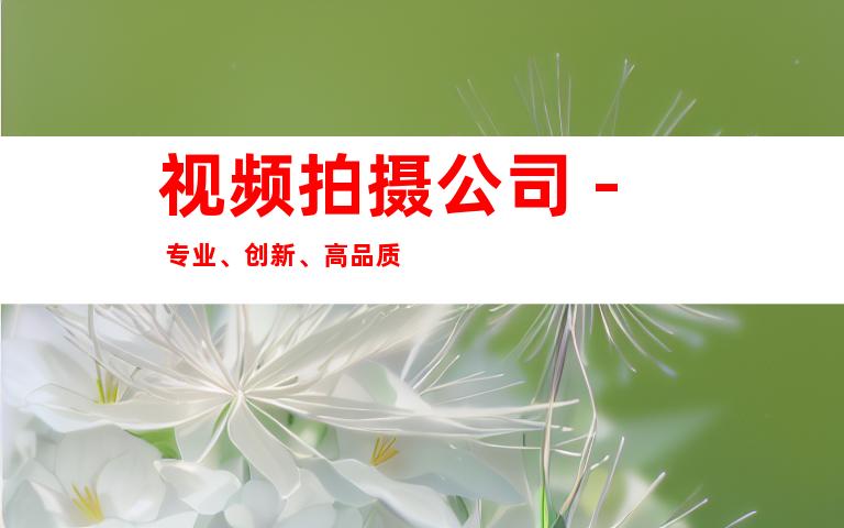 视频拍摄公司 - 专业、创新、高品质