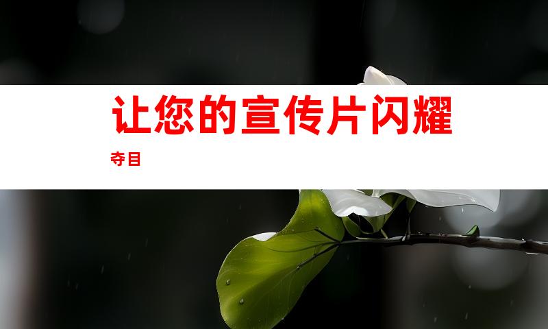 让您的宣传片闪耀夺目