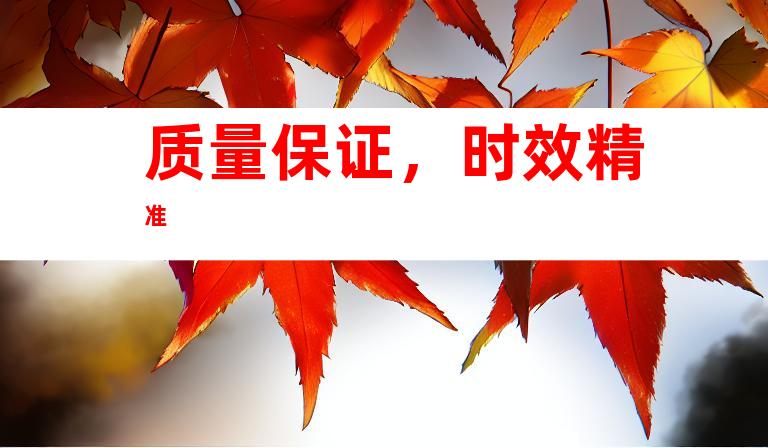 质量保证，时效精准