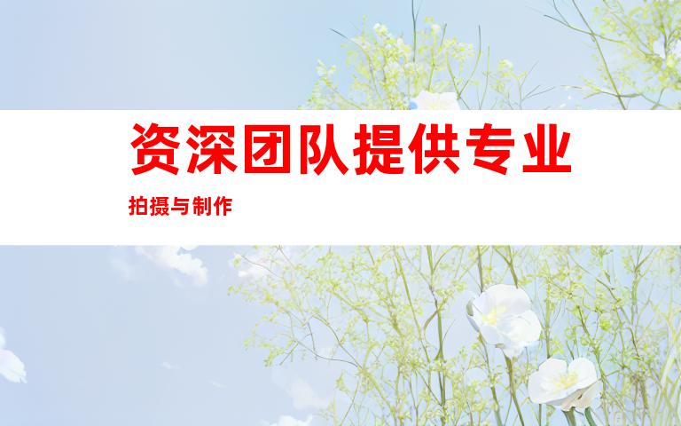 资深团队提供专业拍摄与制作