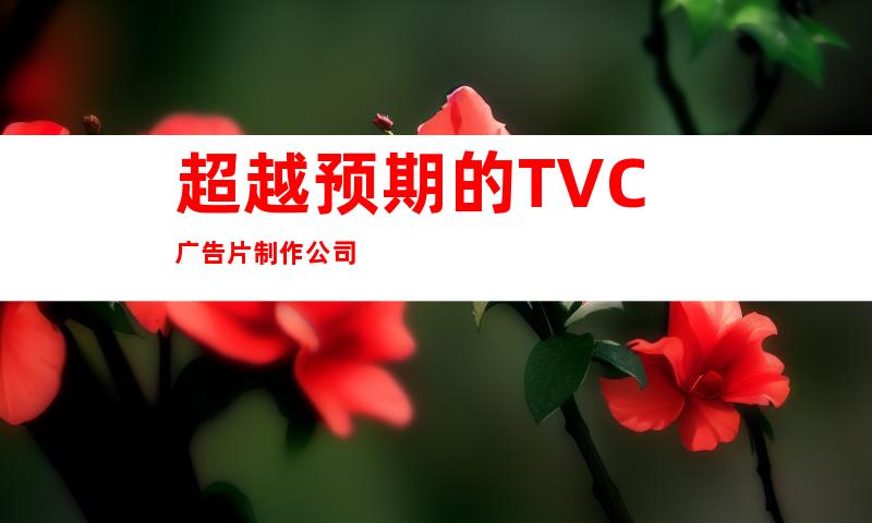 超越预期的TVC广告片制作公司