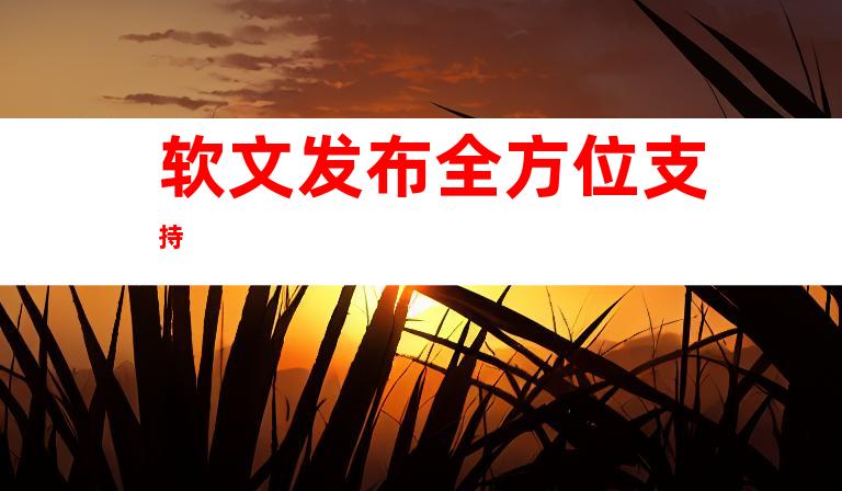 软文发布全方位支持