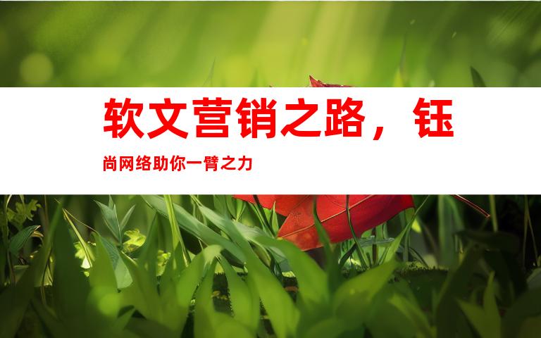 软文营销之路，钰尚网络助你一臂之力