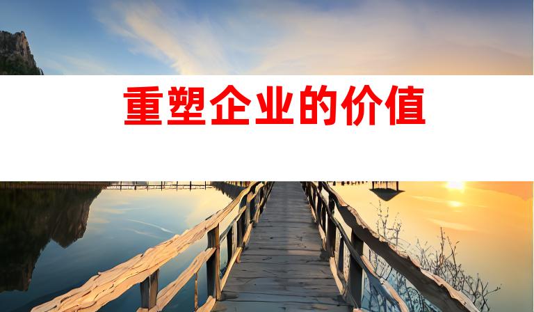 重塑企业的价值