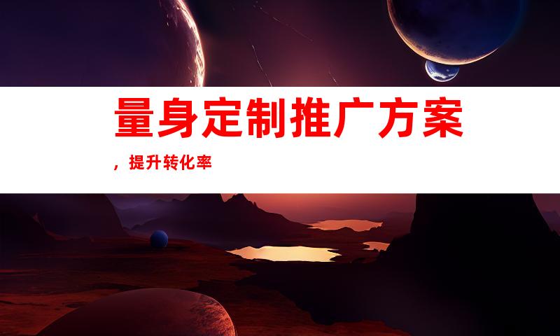 量身定制推广方案，提升转化率