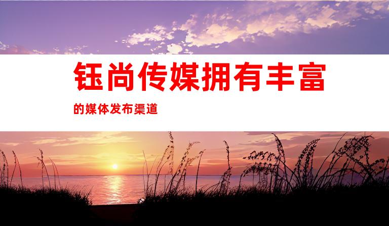 钰尚传媒拥有丰富的媒体发布渠道