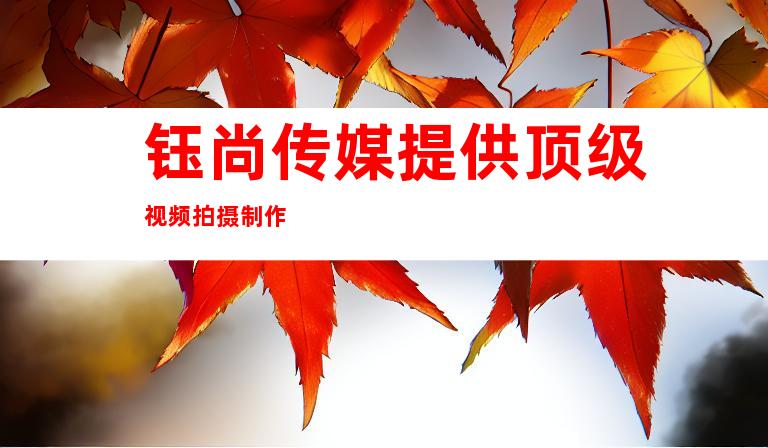 钰尚传媒提供顶级视频拍摄制作