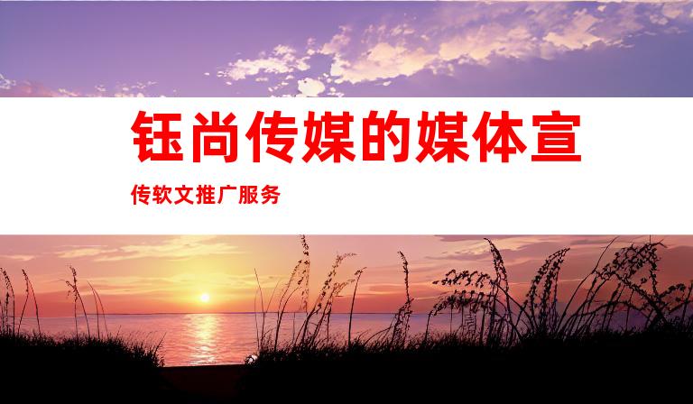 钰尚传媒的媒体宣传软文推广服务