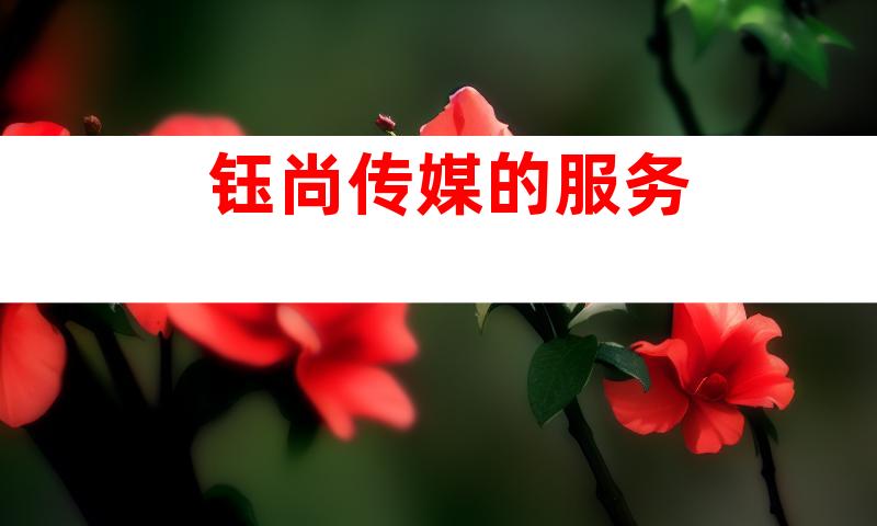 钰尚传媒的服务