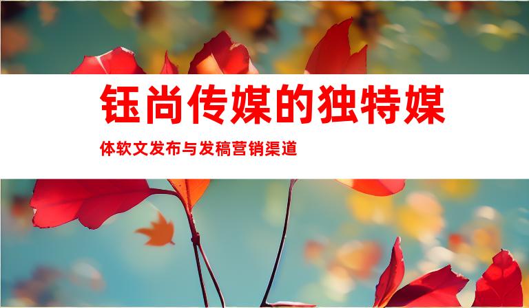 钰尚传媒的独特媒体软文发布与发稿营销渠道