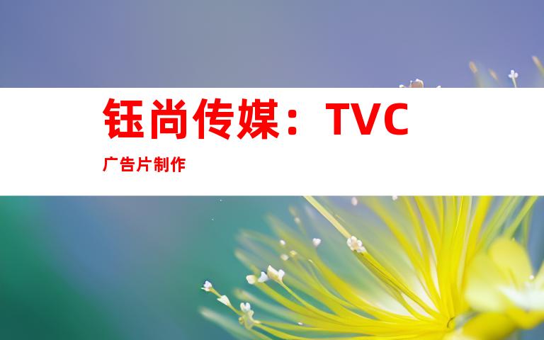 钰尚传媒：TVC广告片制作
