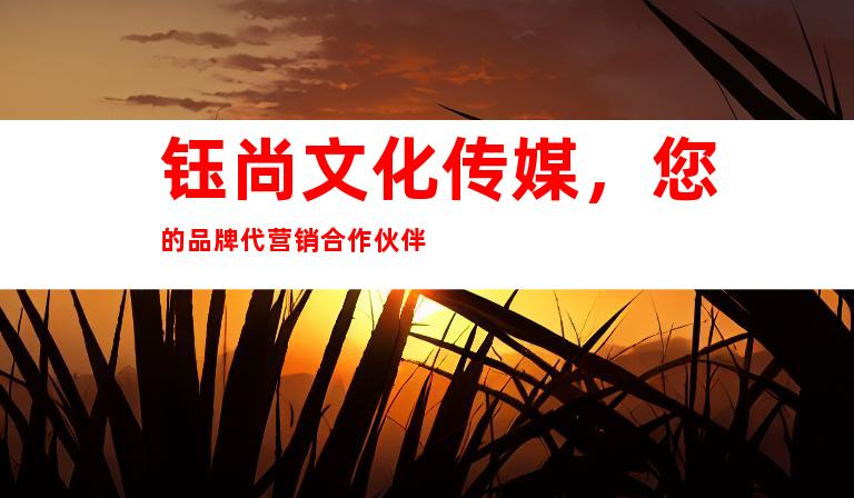 钰尚文化传媒，您的品牌代营销合作伙伴