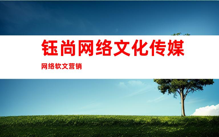 钰尚网络文化传媒网络软文营销