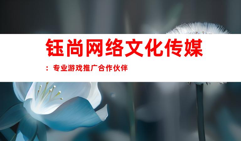 钰尚网络文化传媒：专业游戏推广合作伙伴