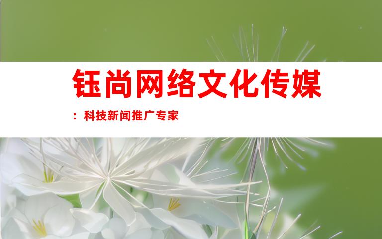 钰尚网络文化传媒：科技新闻推广专家