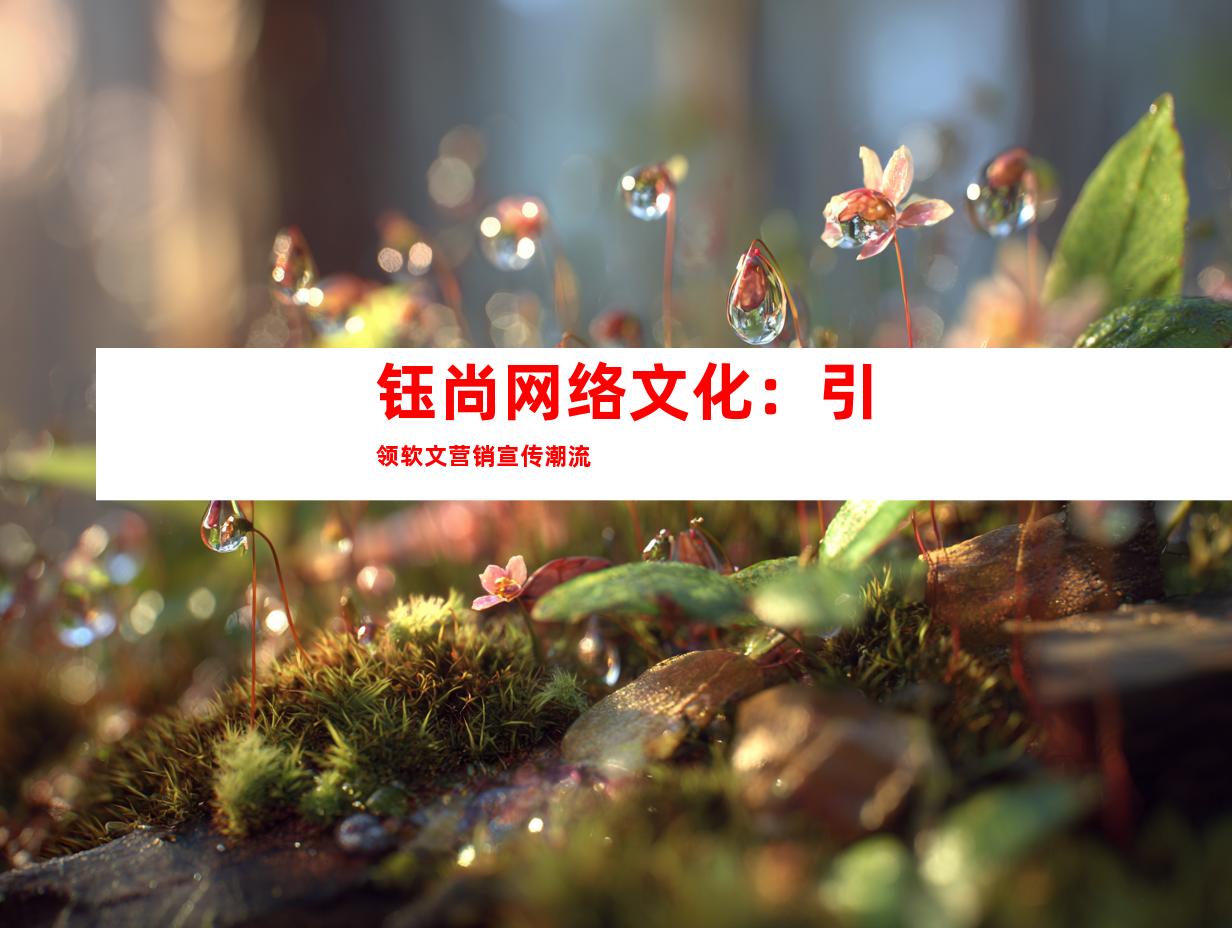 钰尚网络文化：引领软文营销宣传潮流