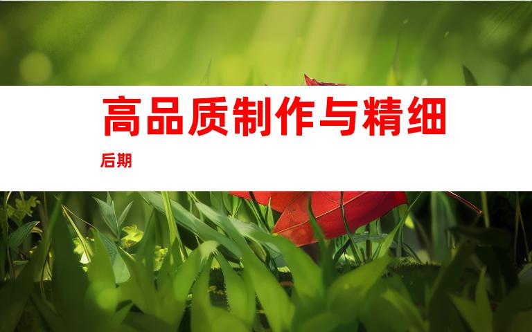 高品质制作与精细后期