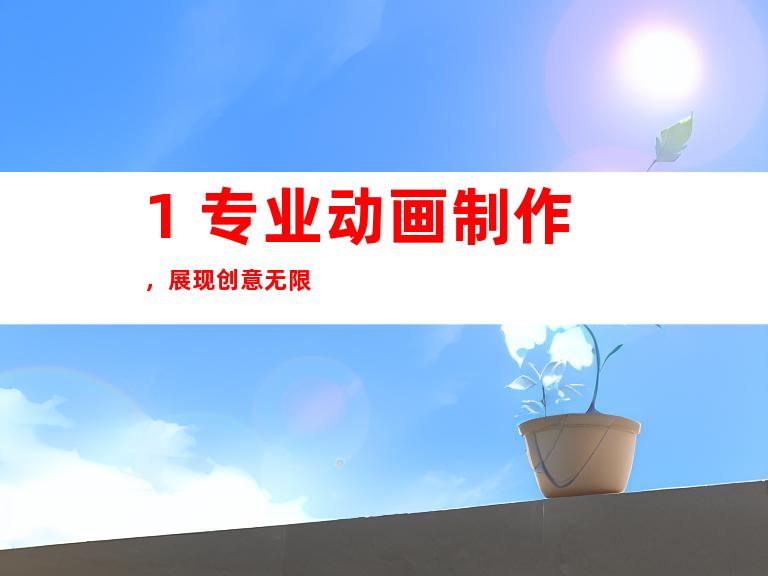 1. 专业动画制作，展现创意无限