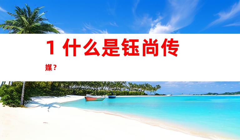 1. 什么是钰尚传媒？