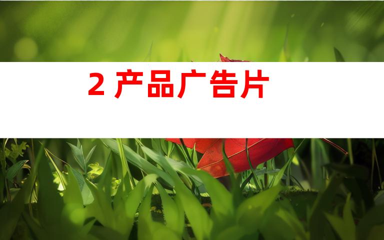 2. 产品广告片