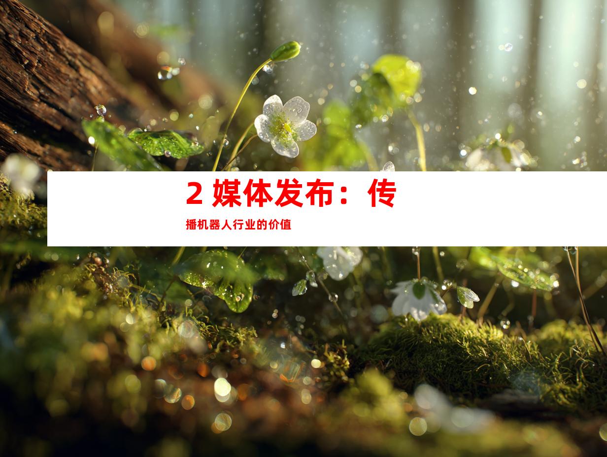 2. 媒体发布：传播机器人行业的价值