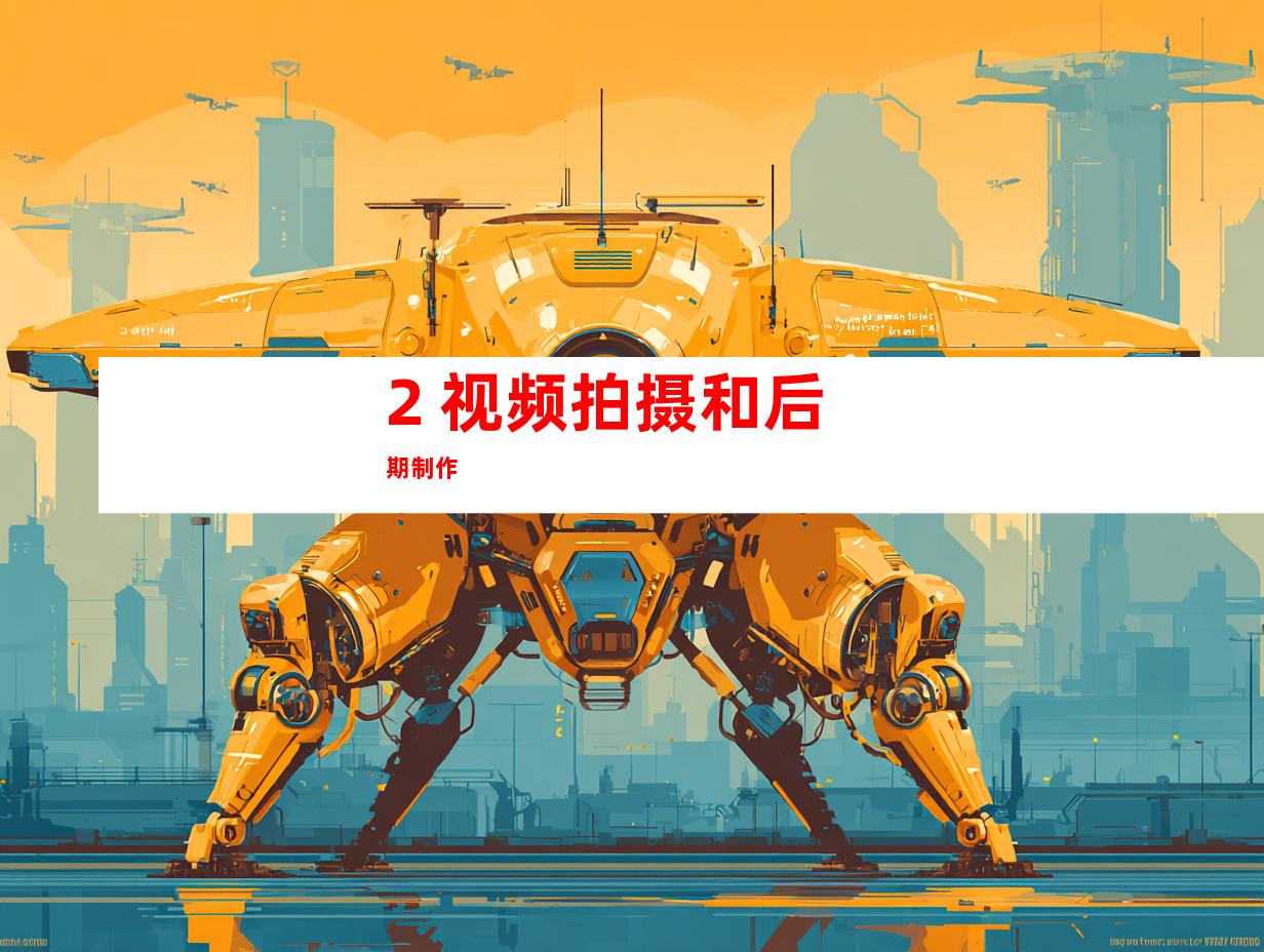 2. 视频拍摄和后期制作
