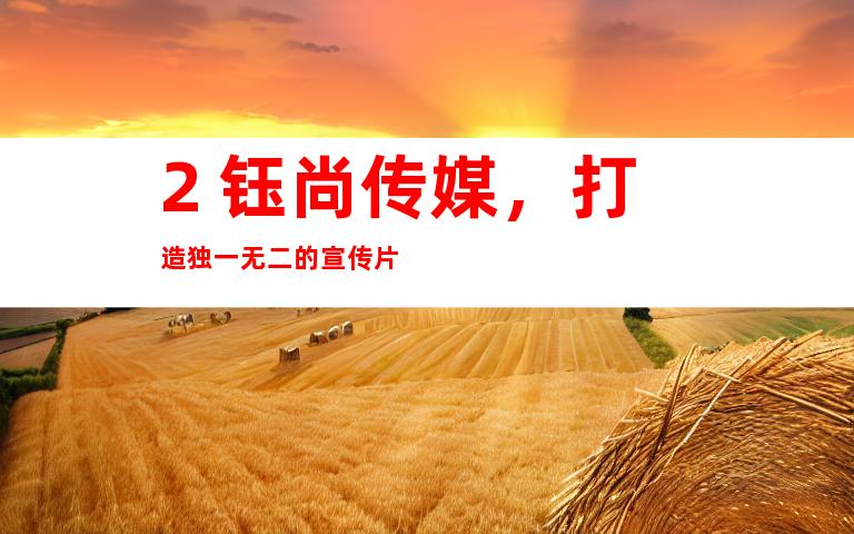 2. 钰尚传媒，打造独一无二的宣传片