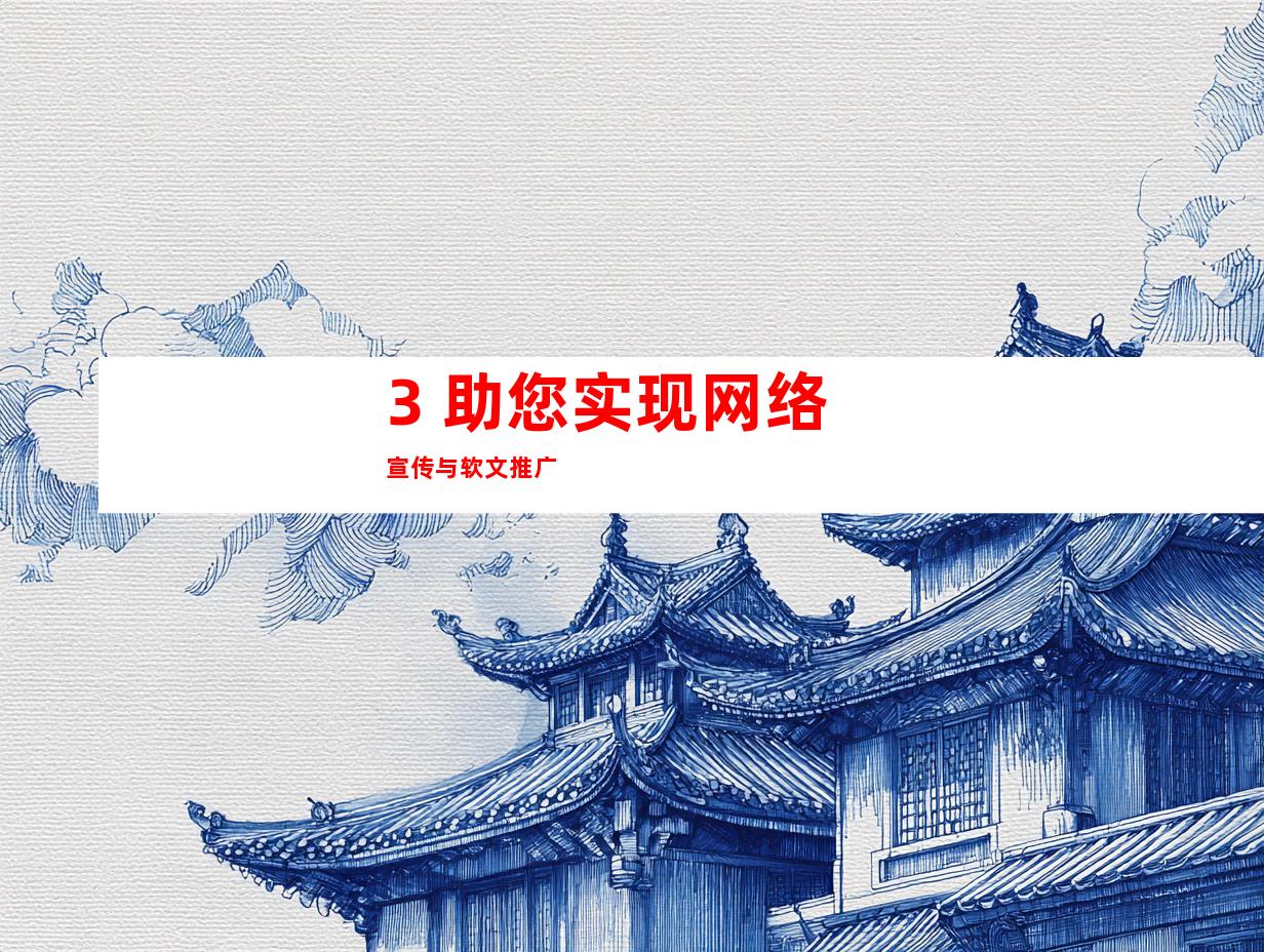 3. 助您实现网络宣传与软文推广
