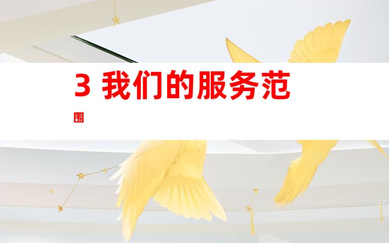 3. 我们的服务范围