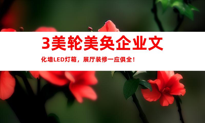 3.美轮美奂企业文化墙LED灯箱，展厅装修一应俱全！